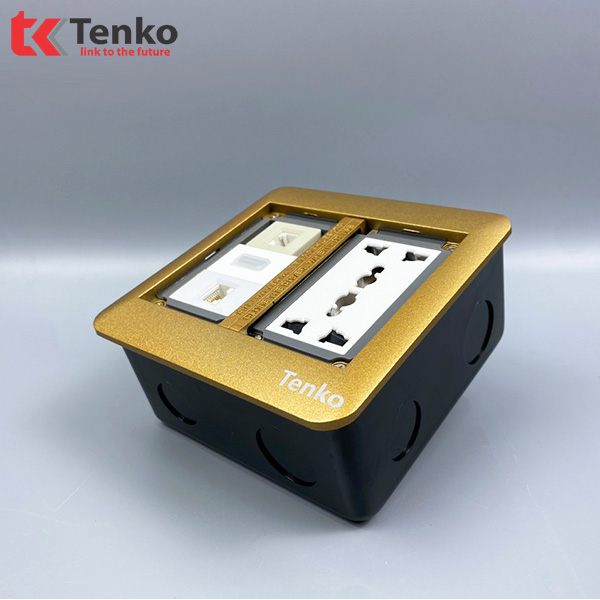 Ổ Cắm Điện Âm Sàn LAN + PHONE + HDMI TK-DS-111S05