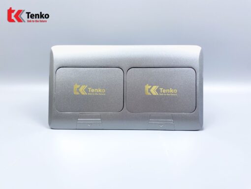 Ổ Cắm Điện Đôi 3 Chấu Âm Sàn Tenko TK-J04-06 Bạc