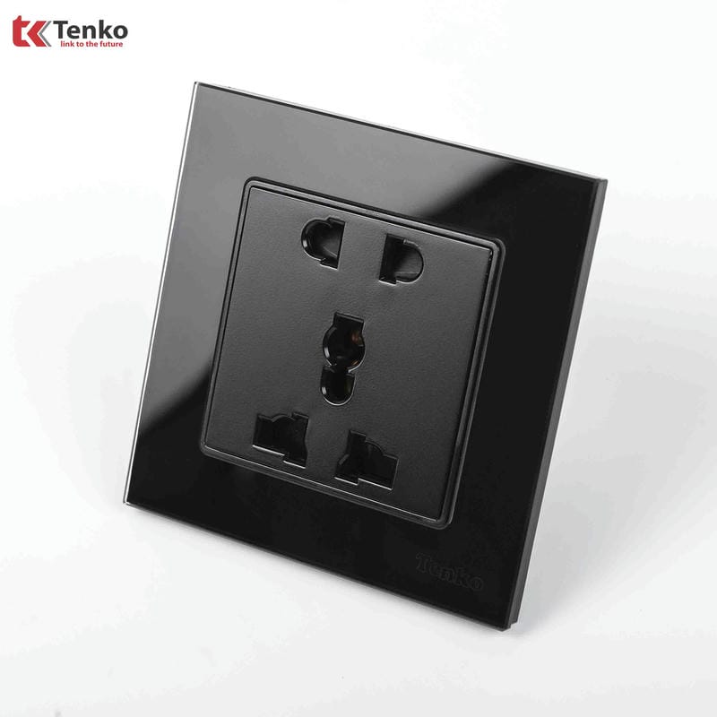 Ổ Cắm Điện Đôi Mặt Kính Cường Lực TK-F71D-18D