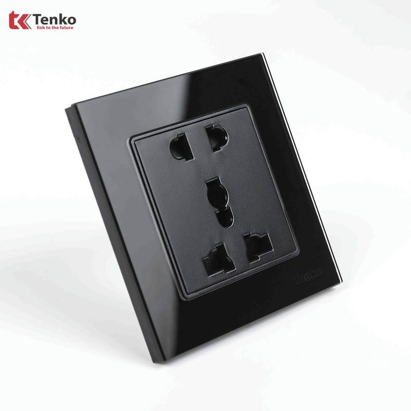 Ổ Cắm Điện Đôi Mặt Kính Cường Lực TK-F71D-18D