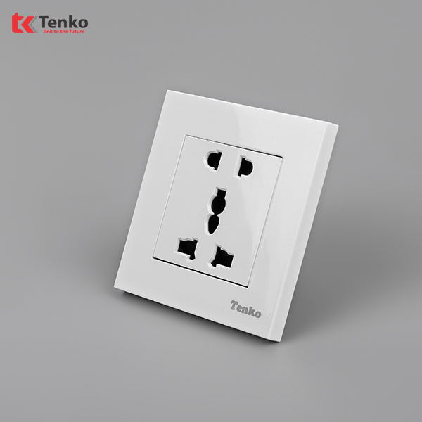 Ổ Cắm Điện Đôi Mặt Nhựa Cao Cấp TT-18 Trắng