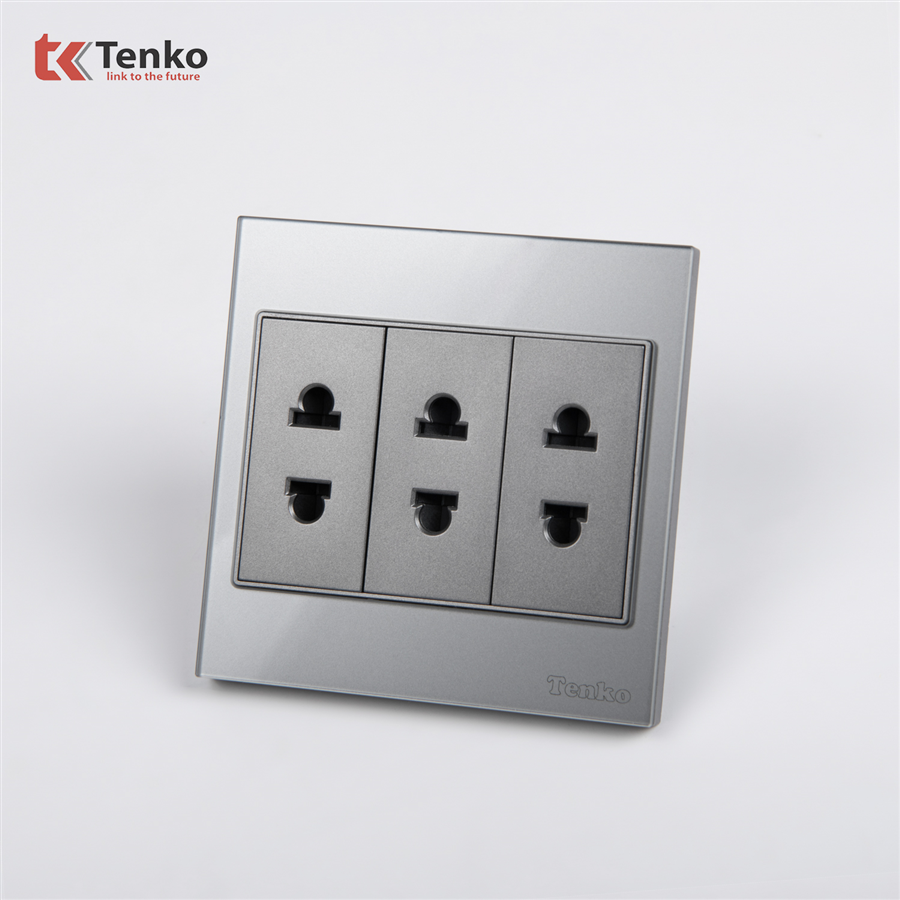 Ổ Cắm Điện Kính Cường Lực Tenko TK-V18-020