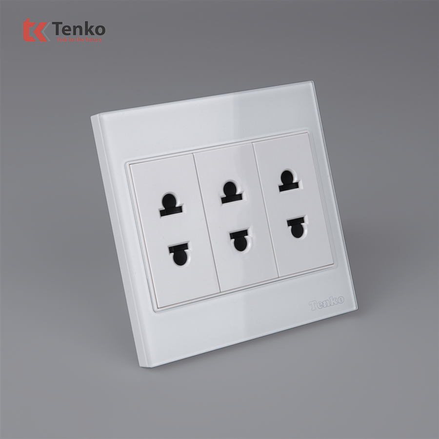 Ổ Cắm Điện Kính Cường Lực Tenko TK-V18-020