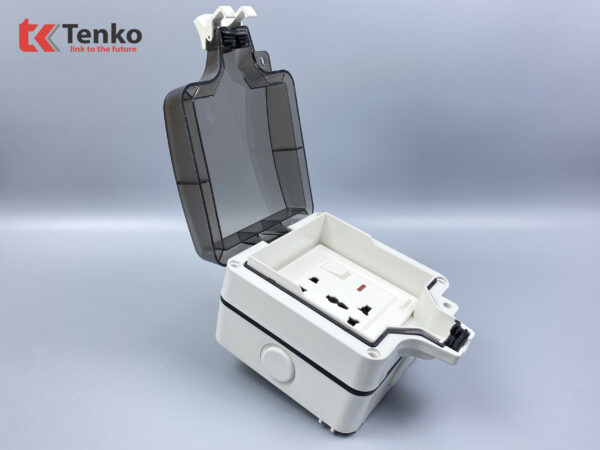 Ổ Cắm Đôi 3 Chấu Có Công Tắc Chống Nước TK-IP66-02