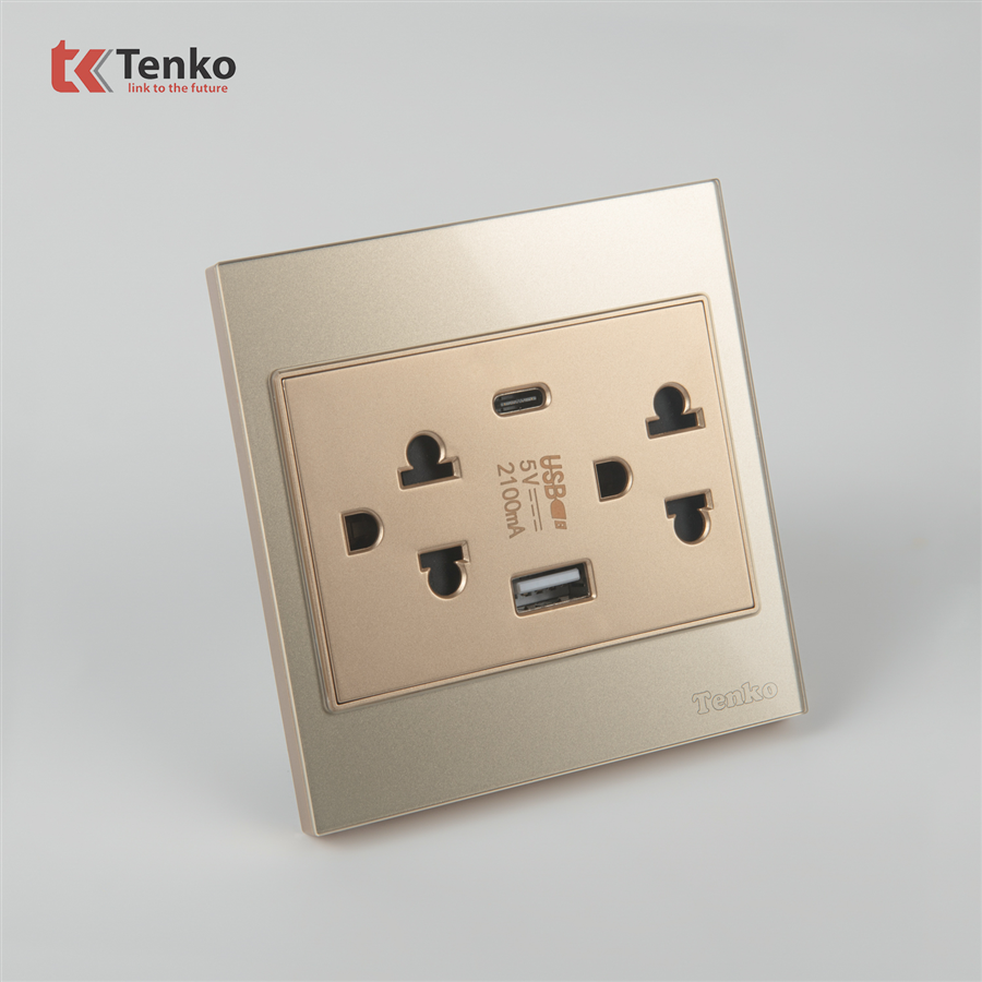 Ổ Cắm Kèm USB, Type C TK-V18-045