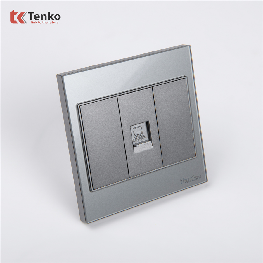 Ổ Cắm Mạng Âm tường Mặt Kính Cường Lực  TK-V18-073