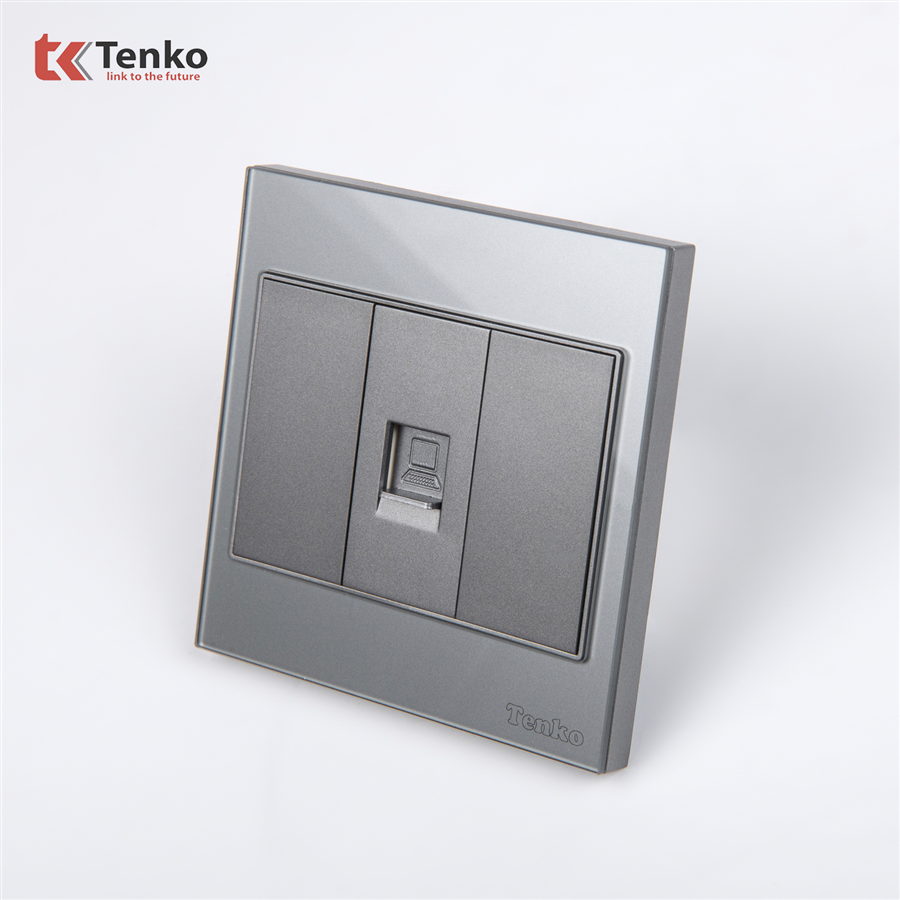 Ổ Cắm Mạng Âm tường Mặt Kính Cường Lực  TK-V18-073