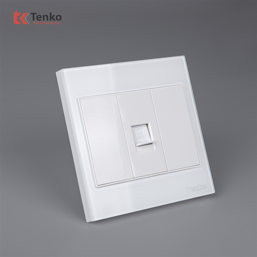 Ổ Cắm Mạng Âm tường Mặt Kính Cường Lực TK-V18-073