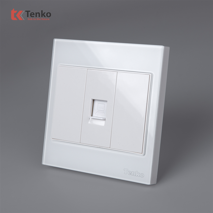 Ổ Cắm Mạng Âm tường Mặt Kính Cường Lực TK-V18-073