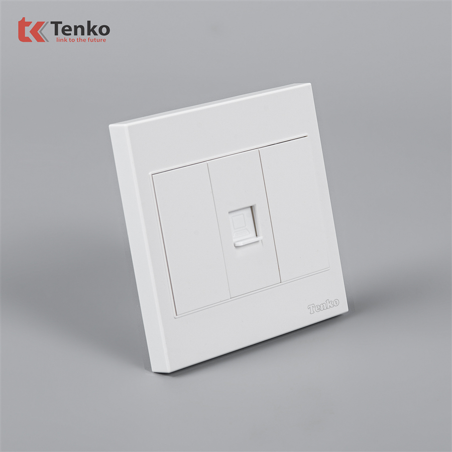 Ổ Cắm Mạng Âm tường Mặt Nhựa ABS Tenko TK-V18-073