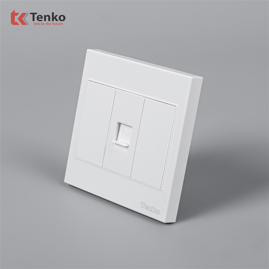 Ổ Cắm Mạng Âm tường Mặt Nhựa ABS Tenko TK-V18-073