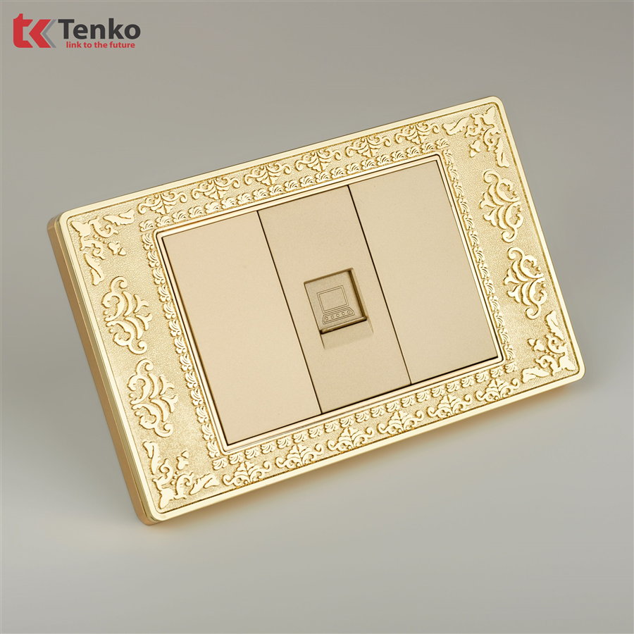 Ổ Cắm Mạng Cho Tivi Hoa Văn Tân Cổ Điển TK-C8-073