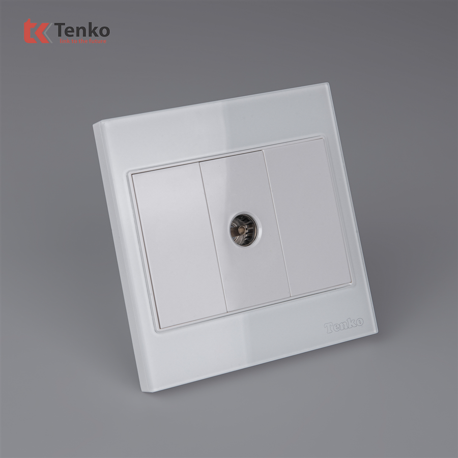 Ổ Cắm TV Kính Cường Lực Tenko TK-V18-071