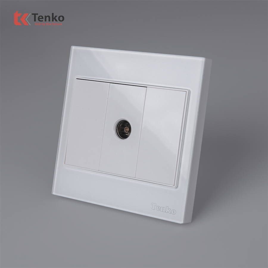 Ổ Cắm TV Kính Cường Lực Tenko TK-V18-071