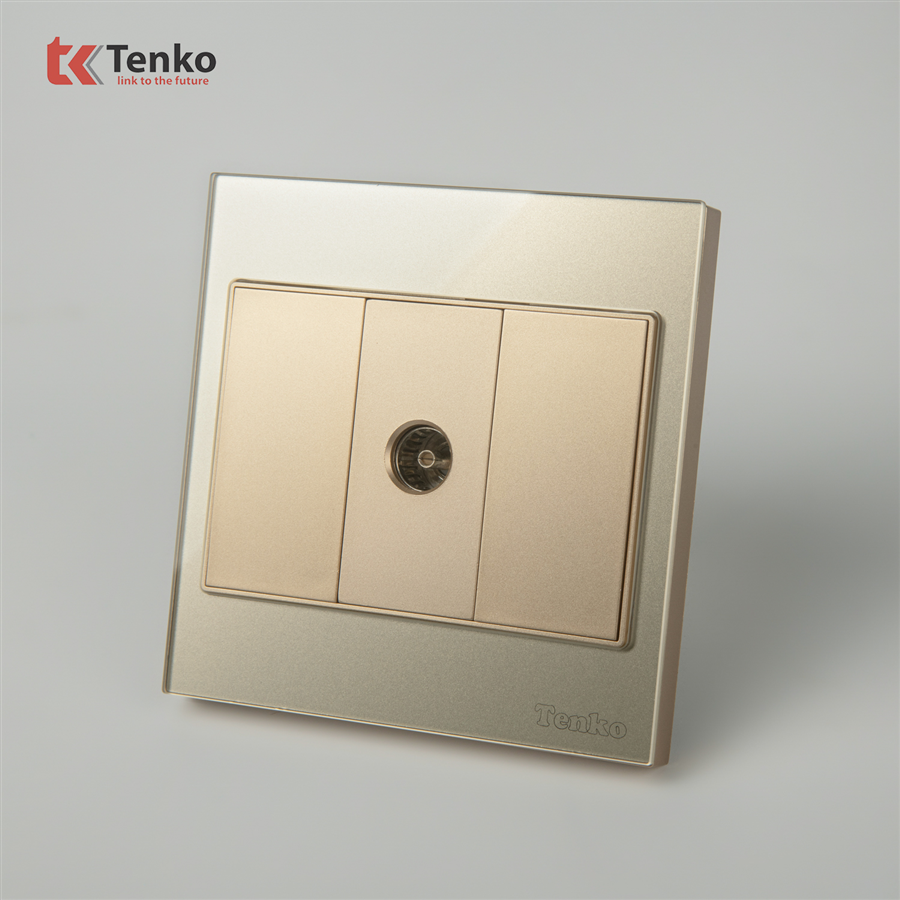Ổ Cắm TV Mặt Kính Cường Lực Tenko TK-V18-071