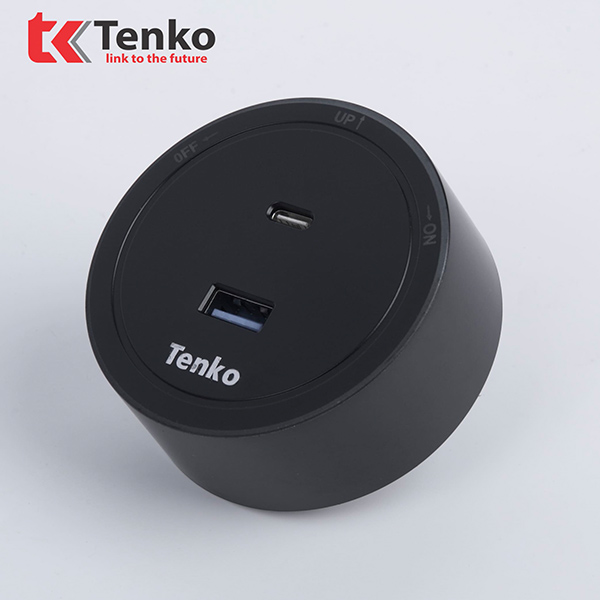 Ổ Cắm USB Sạc Type A và Type C TK-RU01-Đ Màu Đen