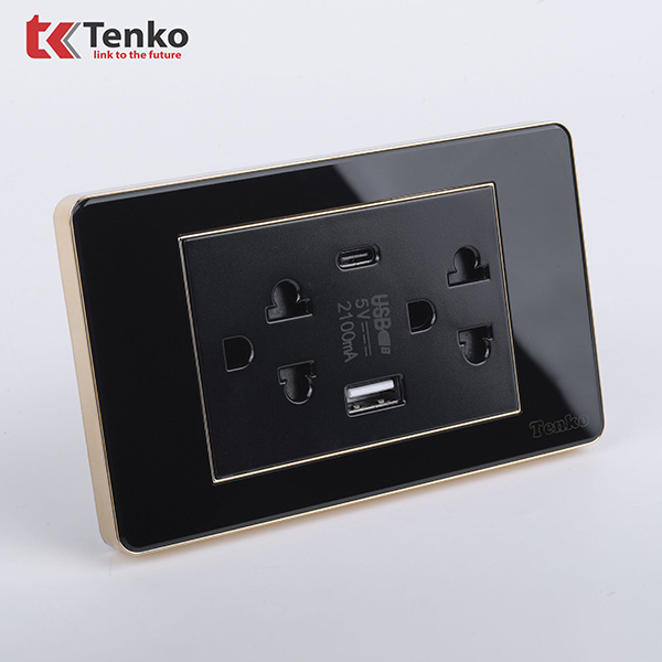 Ổ Cắm USB,Type C Mặt Nhựa  Epoxy TK-C26-045