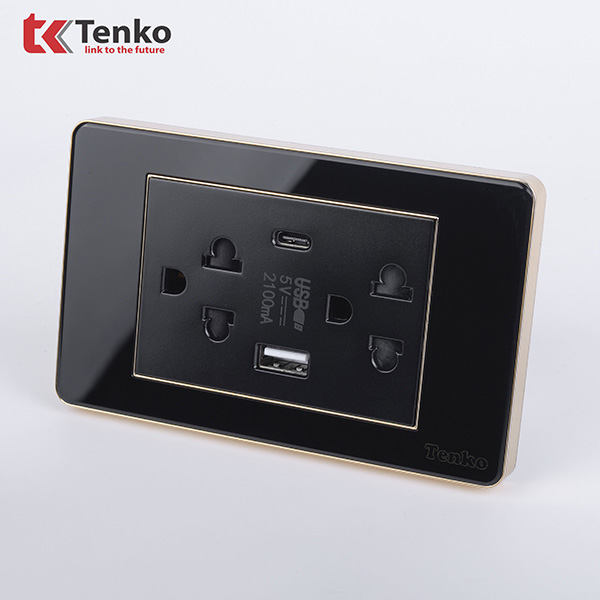 Ổ Cắm USB,Type C Mặt Nhựa  Epoxy TK-C26-045