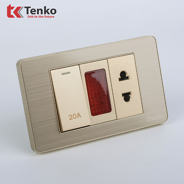 Ổ Cắm Và Công Tắc Điện 20A Âm Tường TK-C7G-080