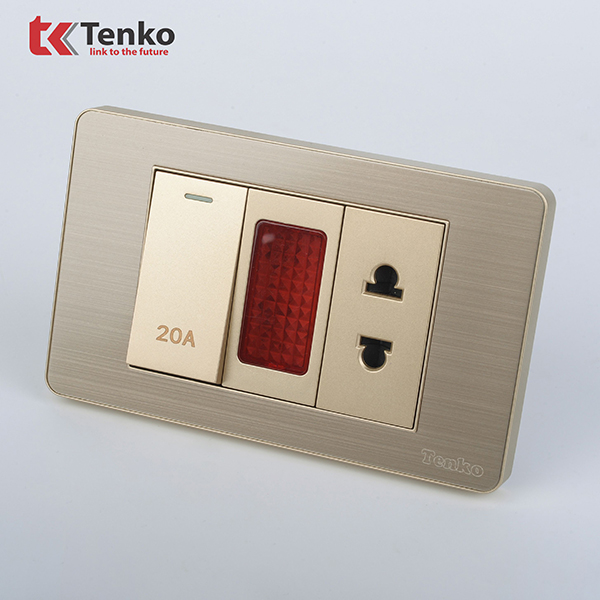 Ổ Cắm Và Công Tắc Điện 20A Âm Tường TK-C7G-080