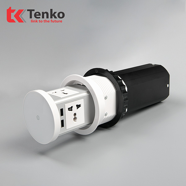 Ổ Điện Âm Bàn Đảo Bếp Tenko TK-HX9 Plus Màu Trắng
