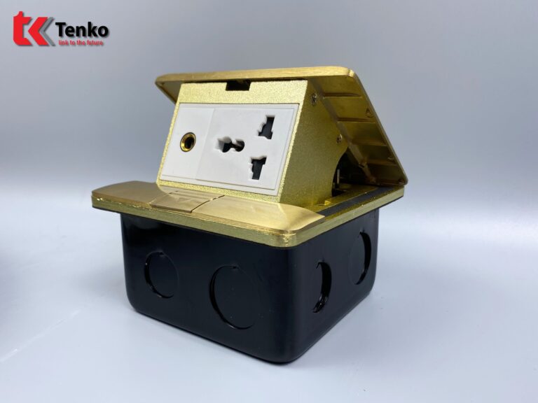 Ổ  Điện Âm Sàn Đồng+AUDIOTK-J05-09 Vàng