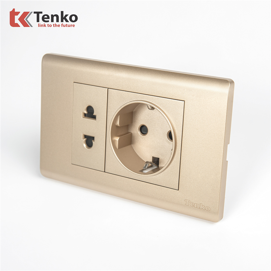 Ổ Điện Chuẩn Đức Chống Cháy C25-059 Mặt Nhựa PC