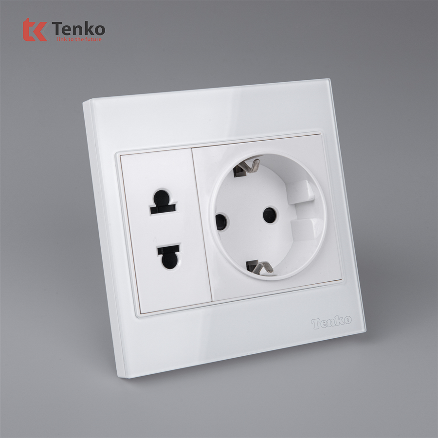 Ổ Điện Đôi 2 Chấu Chuẩn Đức TK-V18-059