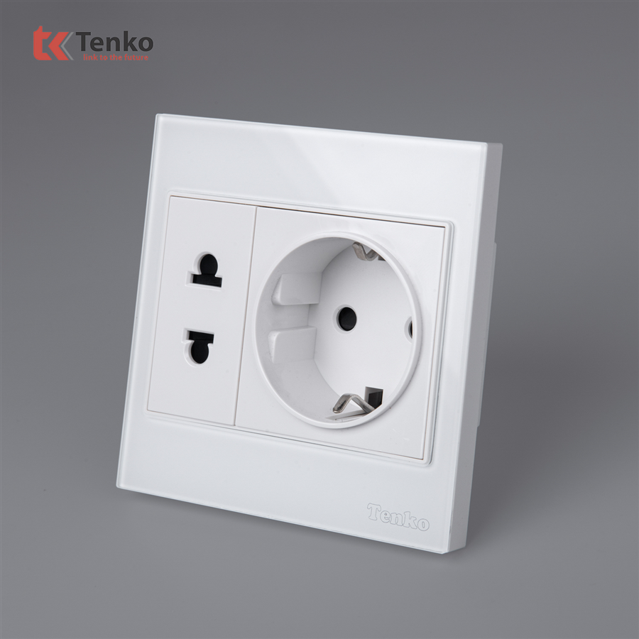 Ổ Điện Đôi 2 Chấu Chuẩn Đức TK-V18-059