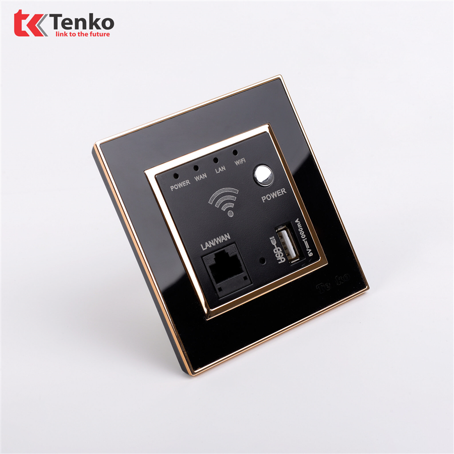 Ổ Wifi Âm Tường Mặt Nhựa Cao Cấp F66-69 Đen
