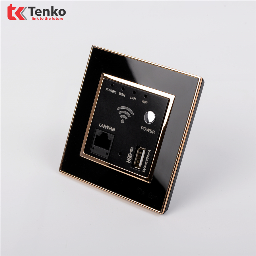 Ổ Wifi Âm Tường Mặt Nhựa Cao Cấp F66-69 Đen