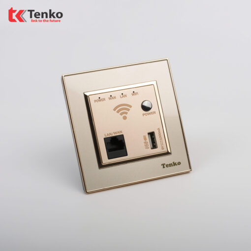 Ổ Wifi Âm Tường Mặt Nhựa Vàng TK-F66-69