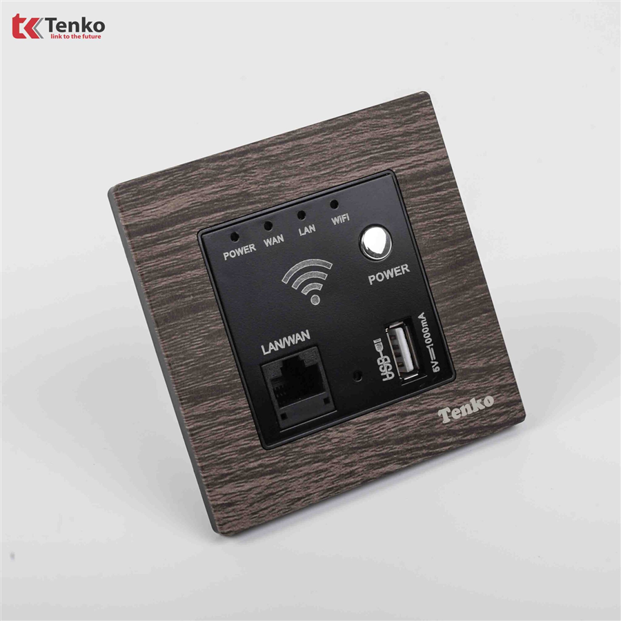 Ổ Wifi Âm Tường Mặt Vuông Vân Gỗ F71A-69