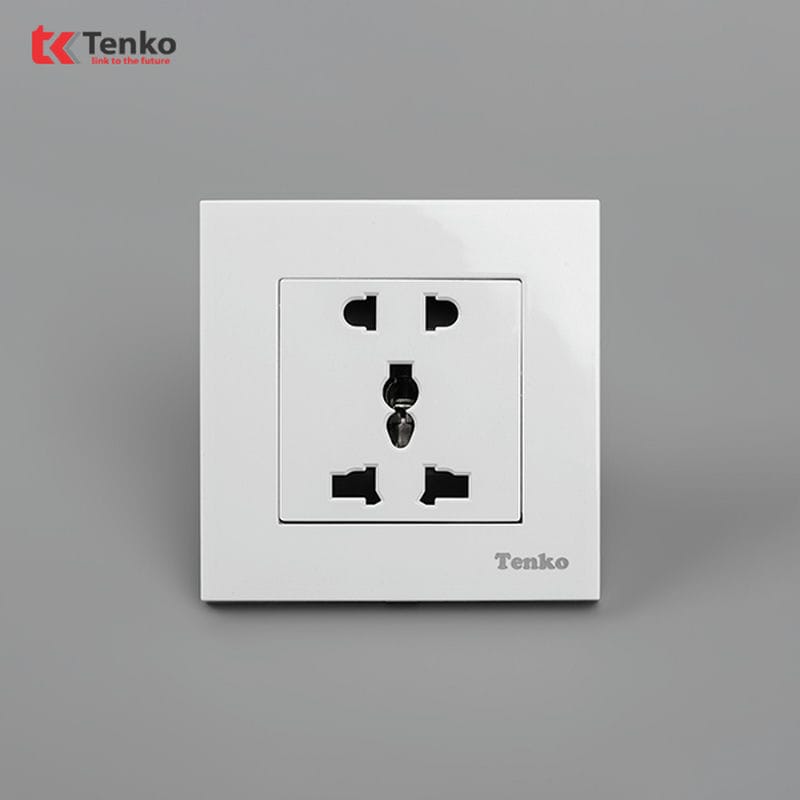 Ổ Cắm Điện Đôi Mặt Nhựa Cao Cấp TT-18 Trắng