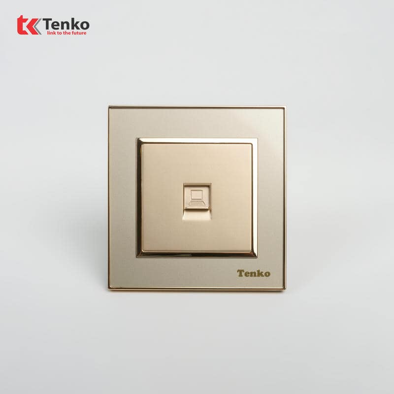 Ổ Cắm Mạng LAN Mặt Nhựa Cao Cấp F66-50 Vàng