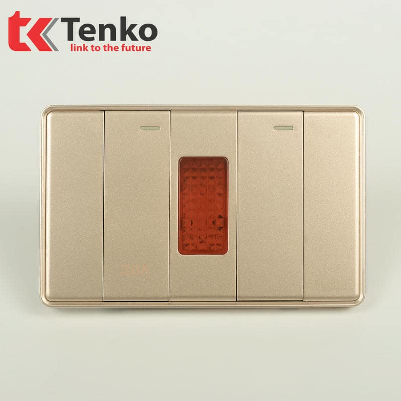 Bộ Công Tắc 20A Tràn Viền C1-081 Vàng Viền Vàng