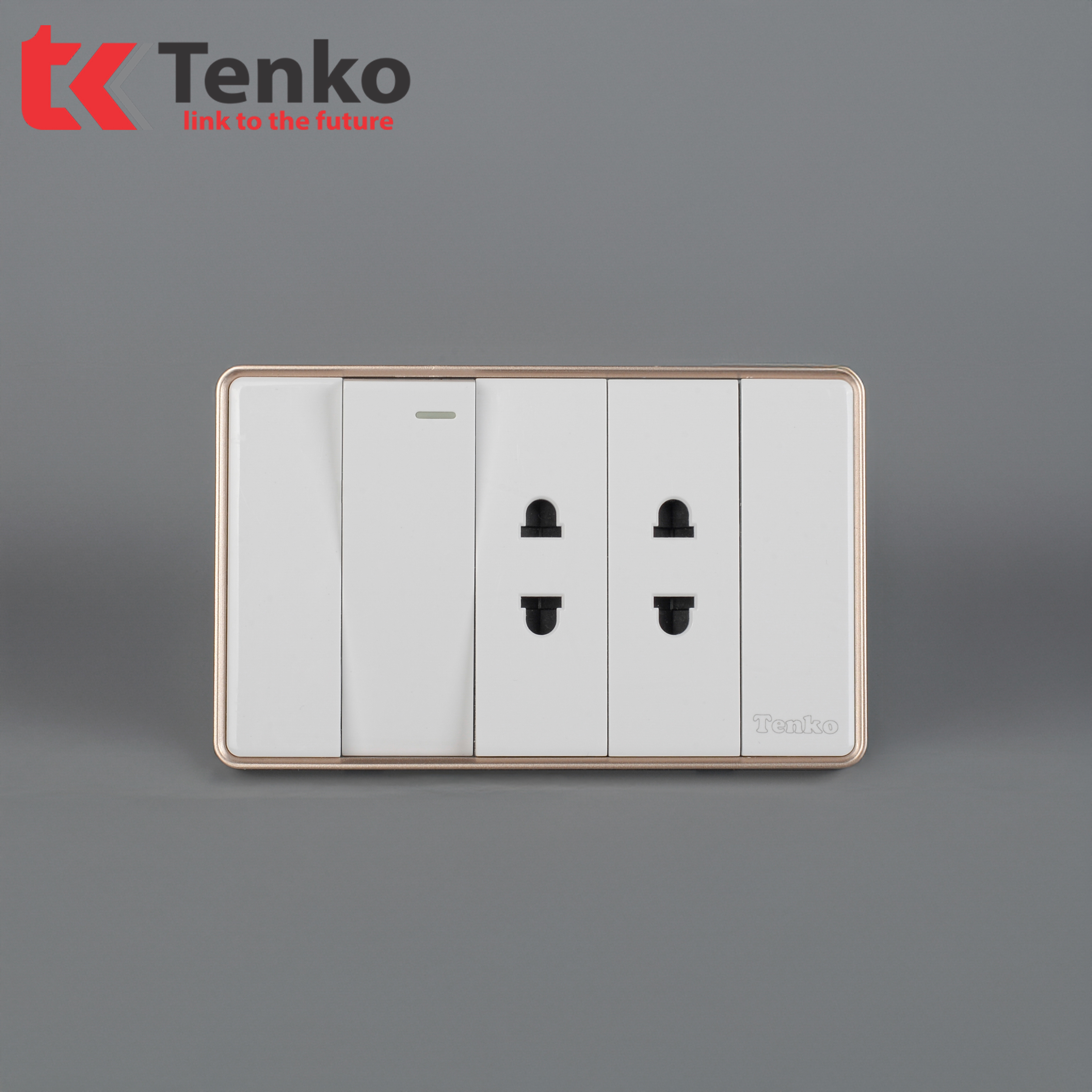 Công Tắc, Ổ CắmTràn Viền C1-025 Trắng Viền Vàng