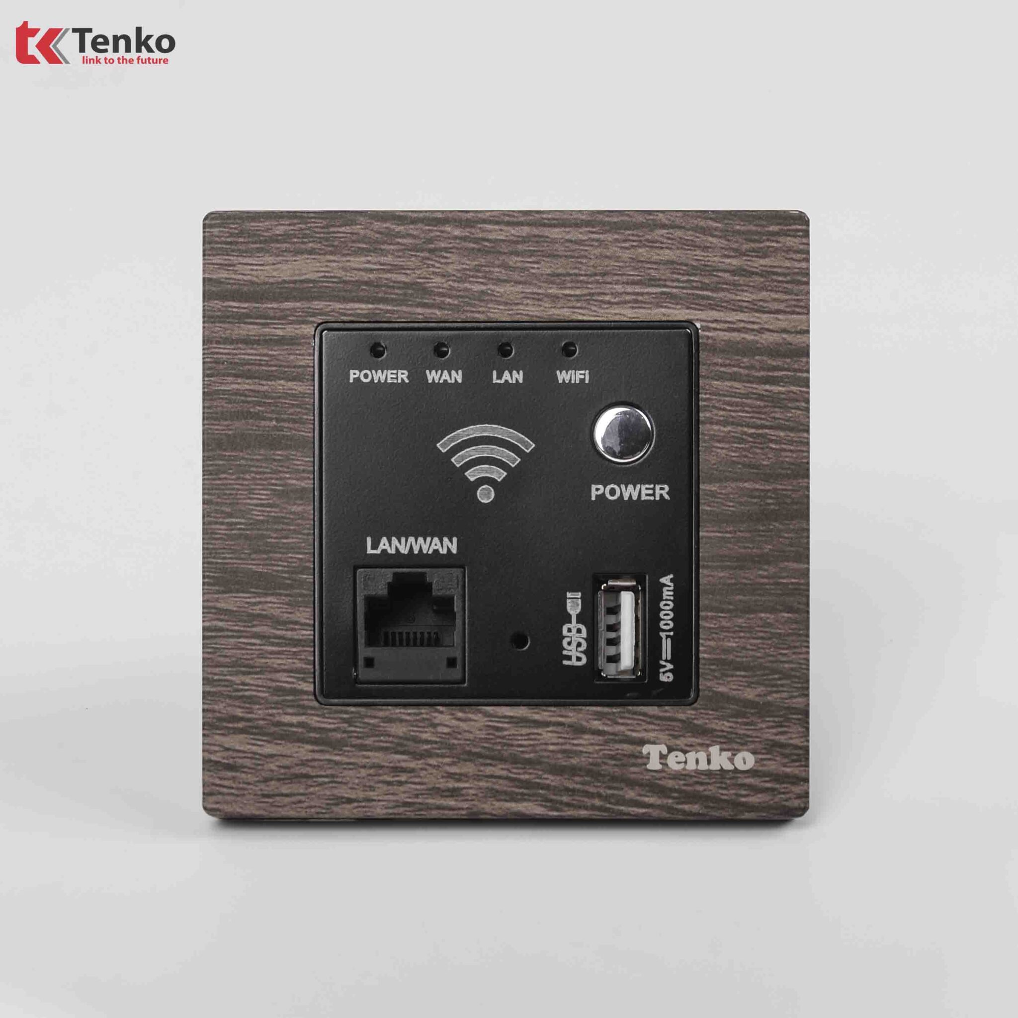 Ổ Wifi Âm Tường Mặt Vuông Vân Gỗ F71A-69