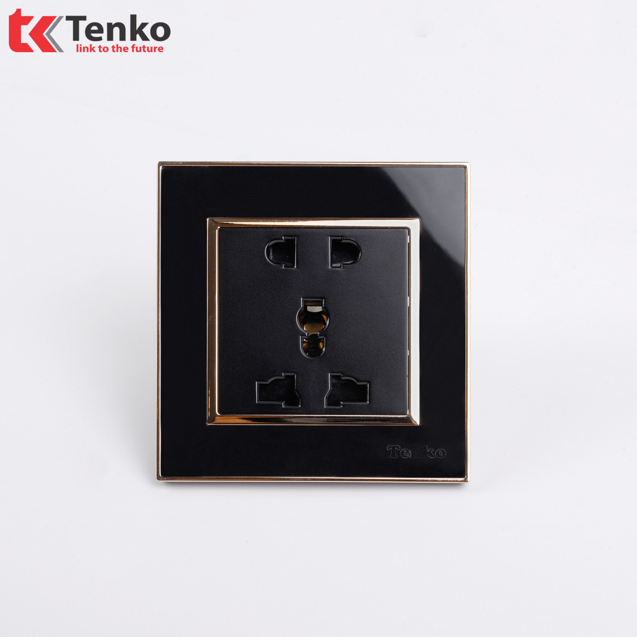 Ổ Cắm Điện Đôi Mặt Nhựa Cao Cấp F66-18 Đen