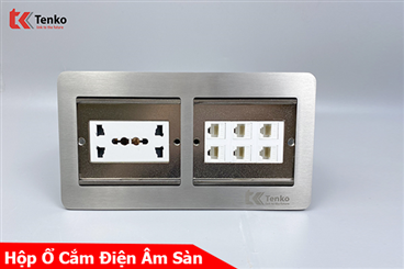 	Ổ Cắm Điện Âm Sàn + 6 Cổng LAN TK-DS-211S03