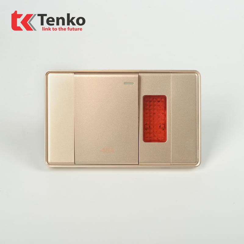 Bộ Công Tắc 45A Tràn Viền C1-086 Vàng Viền Vàng