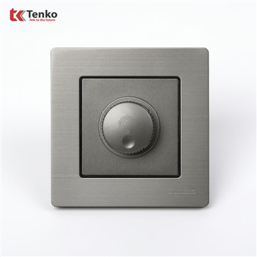 Chiết Áp Đèn Mặt Vân Hợp Kim F71B-61 Xám Bóng