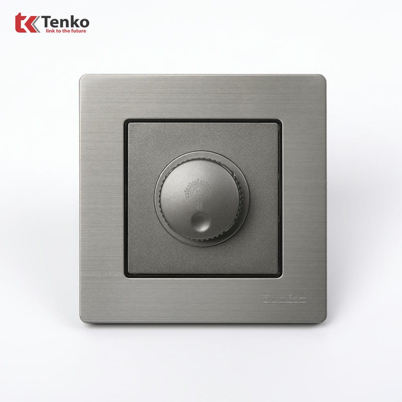 Chiết Áp Đèn Mặt Vân Hợp Kim F71B-61 Xám Bóng