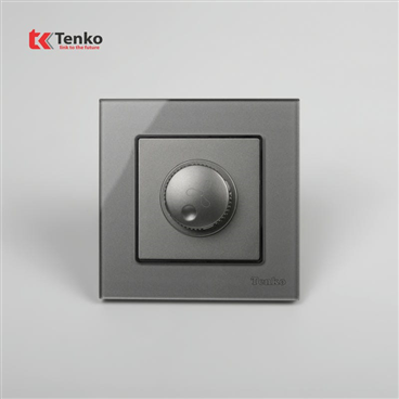 Chiết Áp Quạt Mặt Kính Cường Lực F71D-62 Xám