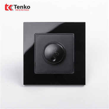 Chiết Áp Quạt Mặt Kính Cường Lực F71D-62 Đen