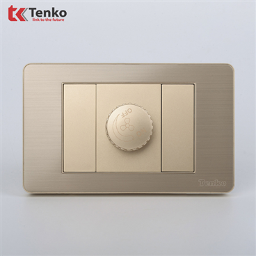 Chiết Áp Quạt Âm Tường  Mặt Kim Loại TK-C7G-086
