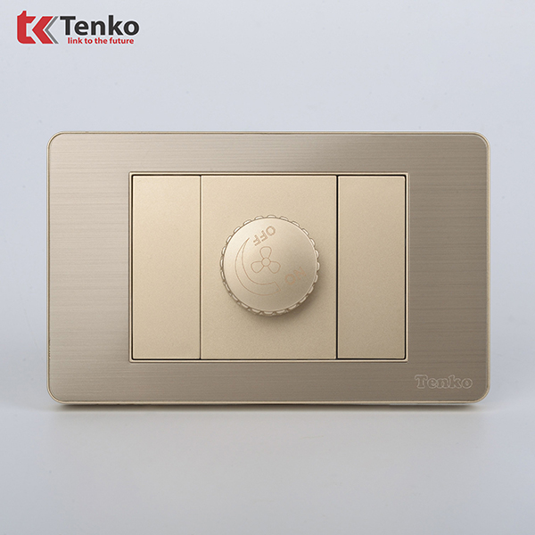 Chiết Áp Quạt Âm Tường  Mặt Kim Loại TK-C7G-086