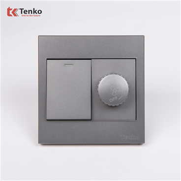 Chiết Áp Quạt Kèm Công Tắc Mặt Nhựa ABS TK-V1-087