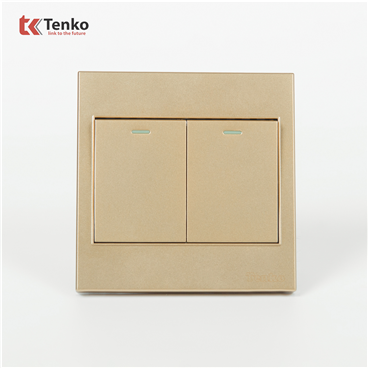Công Tắc 2 Nút Mặt Nhựa ABS Tenko TK-V1-02