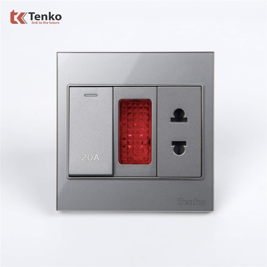 Bộ Công Tắc 20A Công Suất Cao TK-V18-080 Xám
